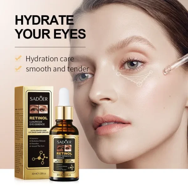 Contorno de Ojos Antiarrugas con Retinol (30ml) – Rejuvenece y Suaviza las Líneas de Expresión - Imagen 3