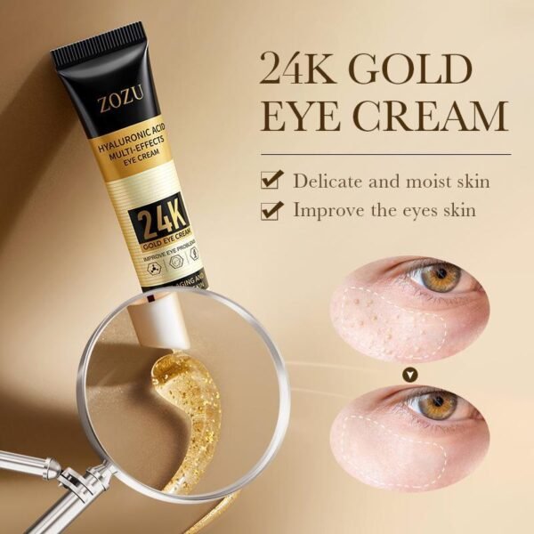 Contorno de Ojos Multiefecto Hialurónico  24K (20gr) – Hidratación, Reafirmación - Imagen 2