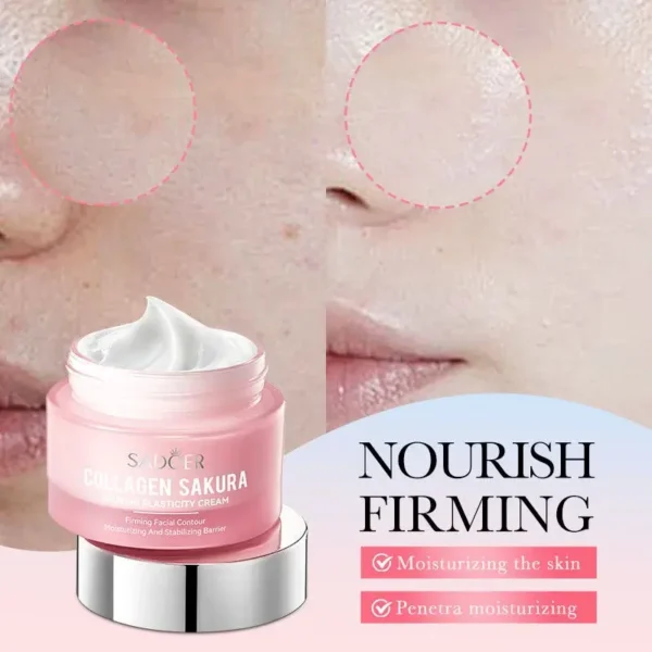Crema Facial Sakura Colágeno Reafirmante (50g) – Hidratación y Juventud para tu Piel - Imagen 4
