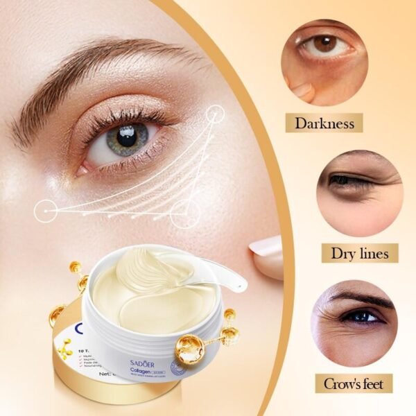 Parches para Ojos Antiedad con 10 Veces Más Colágeno (80g) – Hidratación y Rejuvenecimiento Instantáneo - Imagen 3