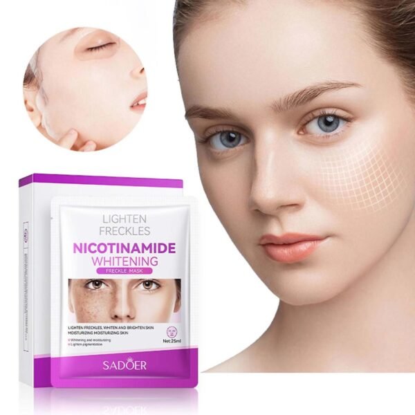 Mascarilla Facial Anti-Pecas Blanqueadora de Nicotinamida – Piel Uniforme y Radiante (1ud) - Imagen 2