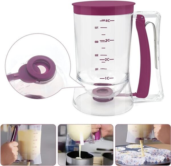 Jarra Dispensadora De Masa Con Tapa - Control Preciso Y Cocina Limpia - Imagen 4