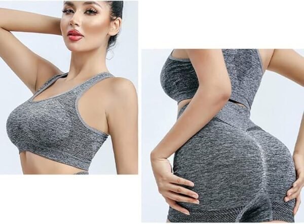  Leggings Mujer Push Up Gris – Talla Única - Imagen 5