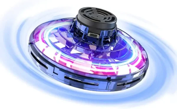 Mini OVNI con Luz Spinner con carga USB-Azul Flynova