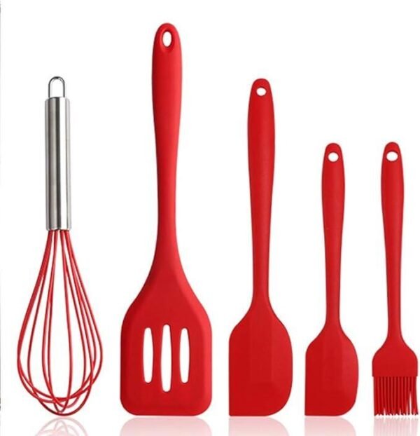 Juego de Espátulas de Cocina de Silicona Antiadherente (5 piezas)