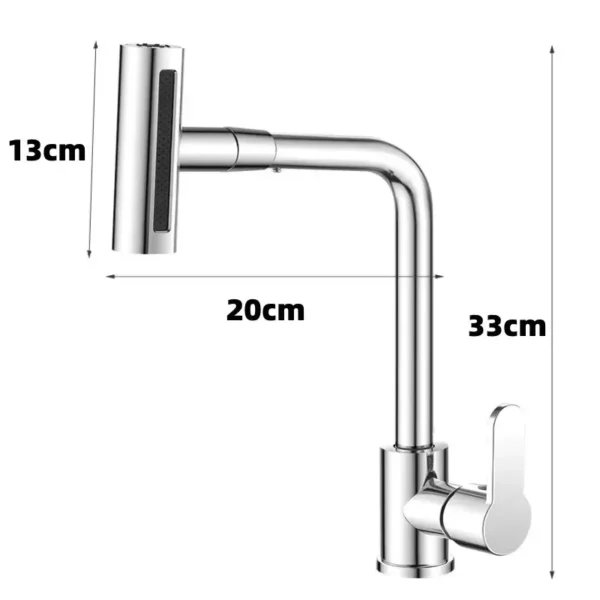GRIFO GIRATORIO CON CASCADA PARA EXTENSIÓN 4 EN 1 - Imagen 2