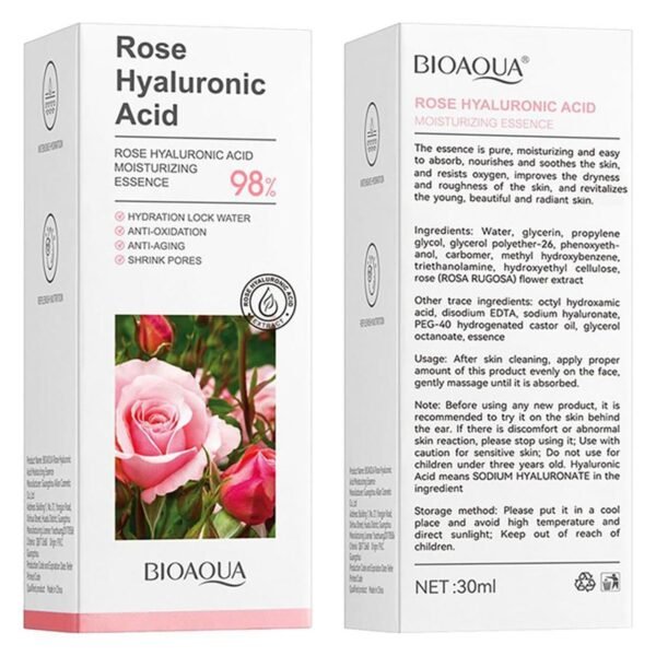 Esencia de Rosa con Ácido Hialurónico – Hidratación, Nutrición y Luminosidad en 30 ml - Imagen 3