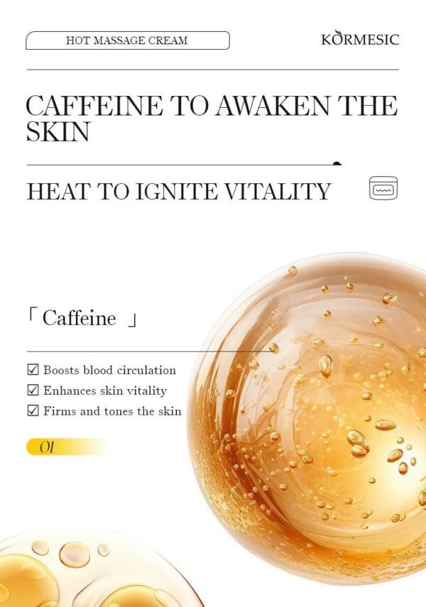 Crema De Masaje Caliente Con Cafeína   - 85GR - Imagen 3