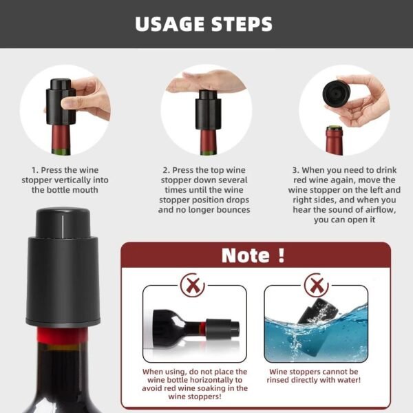 Tapón de Botella de Vino al Vacío – Conserva el Sabor y Aroma por Más Tiempo - Imagen 5