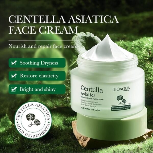 Crema Facial Hidratante de Centella Asiática – Calma, Repara e Hidrata (50 g) - Imagen 3
