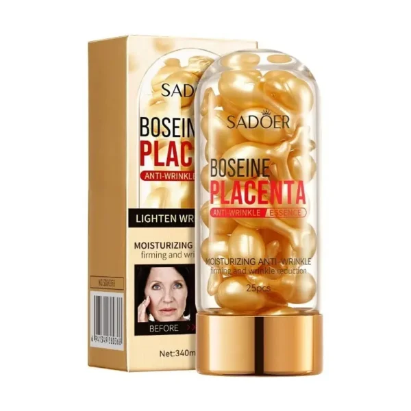 Placenta Esencia Facial Antiarrugas Suero Facial Antiedad Cápsulas 50pcs