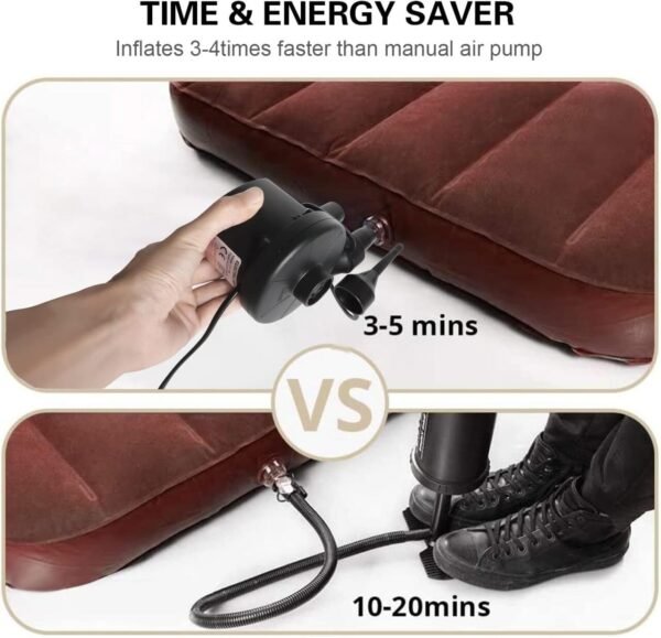 Inflador Eléctrico Portátil 240V AC / 12V DC – Bomba de Aire 2 en 1 - Imagen 2