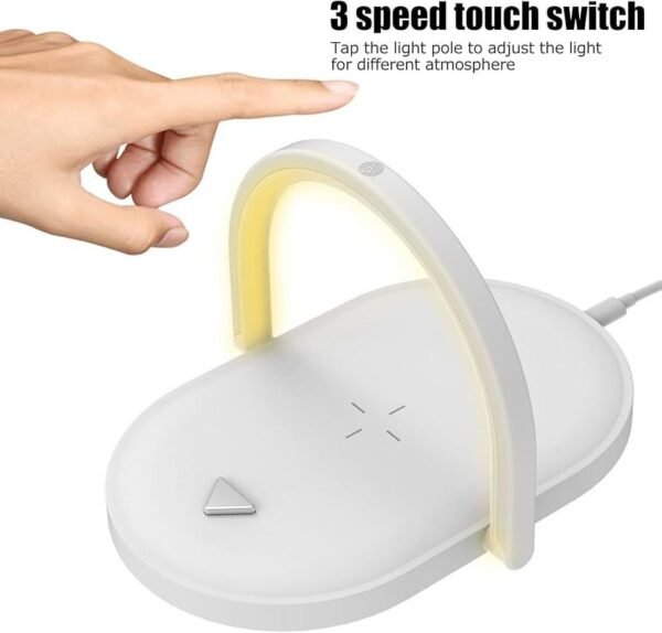 Cargador 3 en 1 con Luz Nocturna – Ilumina y Carga Tu Noche con Estilo - Imagen 2
