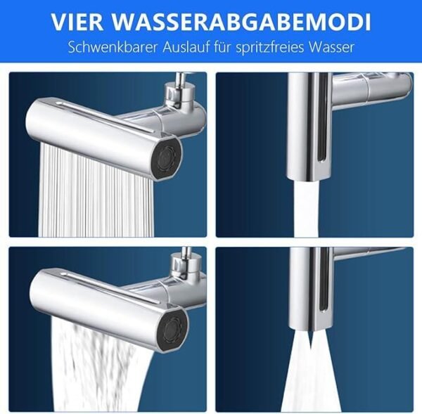 GRIFO GIRATORIO CON CASCADA PARA EXTENSIÓN 4 EN 1 - Imagen 5