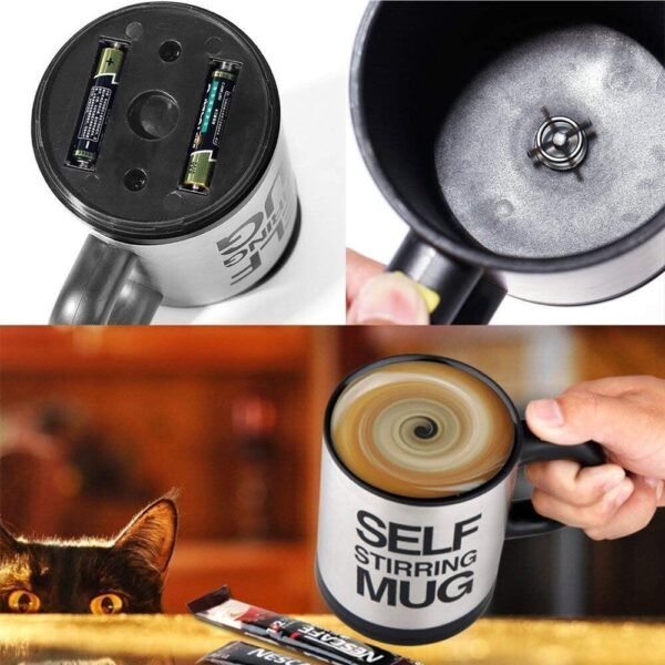 TAZA AUTOAGITABLE DE ACERO INOXIDABLE - Imagen 4