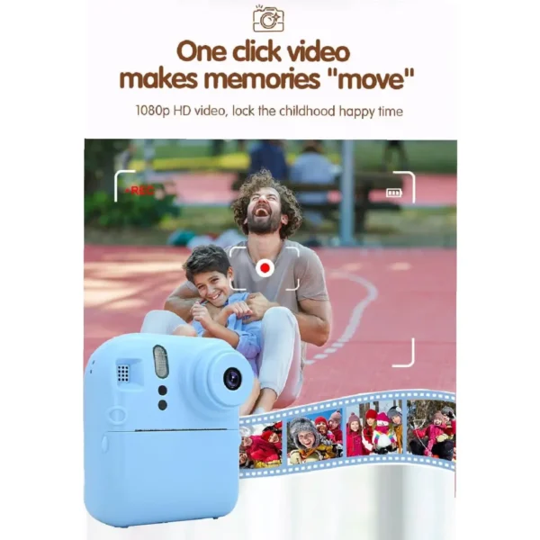 Cámara Fotos Infantil Impresión instantánea 1080P - Imagen 3