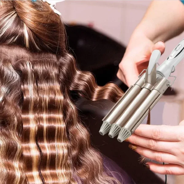 Rizador de Pelo Triple Efecto – Ondas, Volumen y Estilo Profesional en Casa - Imagen 2