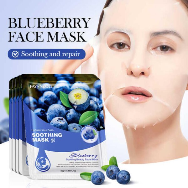 Mascarilla Facial Calmante de Arándanos 25g - Imagen 4
