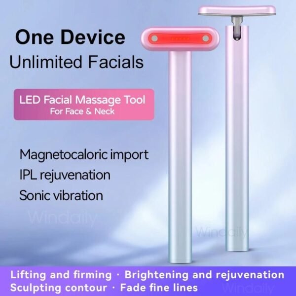 Masajeador Facial 4 en 1 con Luz Roja LED – El Secreto de un Rostro Radiante - Imagen 9