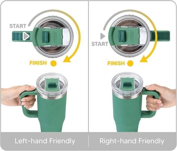 Botella Termo 1200 ml – Taza Térmica de Acero Inoxidable con Pajita, Aislamiento de Doble Pared, 100% a Prueba de Fugas - Imagen 10