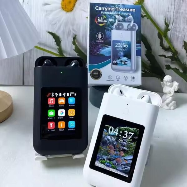 Powerbank con Auriculares TWS 8000mAh - Bluetooth v5.3, Pantalla LCD y Linterna Incorporada - Imagen 8