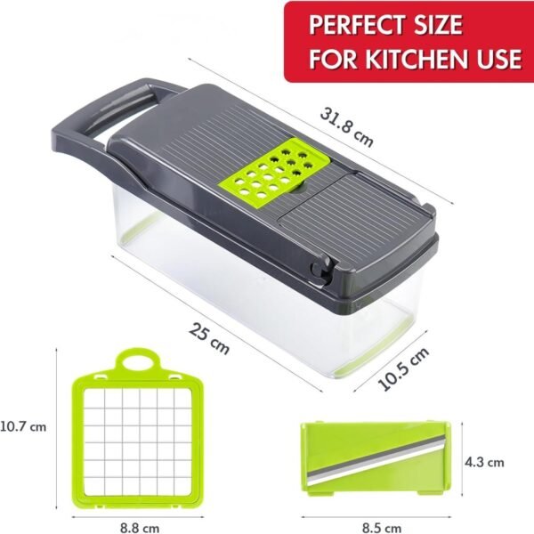 Picador de verduras, cortador profesional de mandolina 14 en 1 - Imagen 2