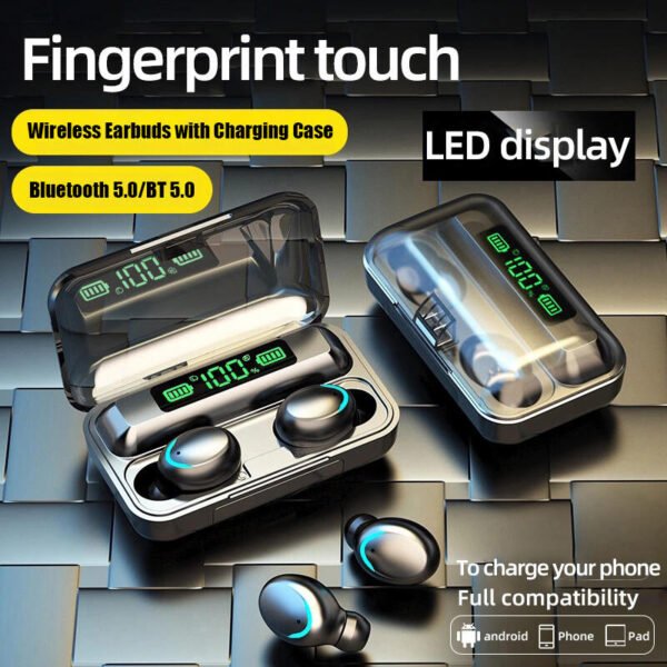 Auriculares inalámbricos F9 LED - Imagen 2
