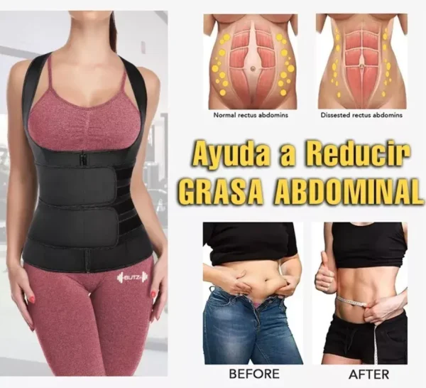 🌟 Faja efecto sauna con cremallera