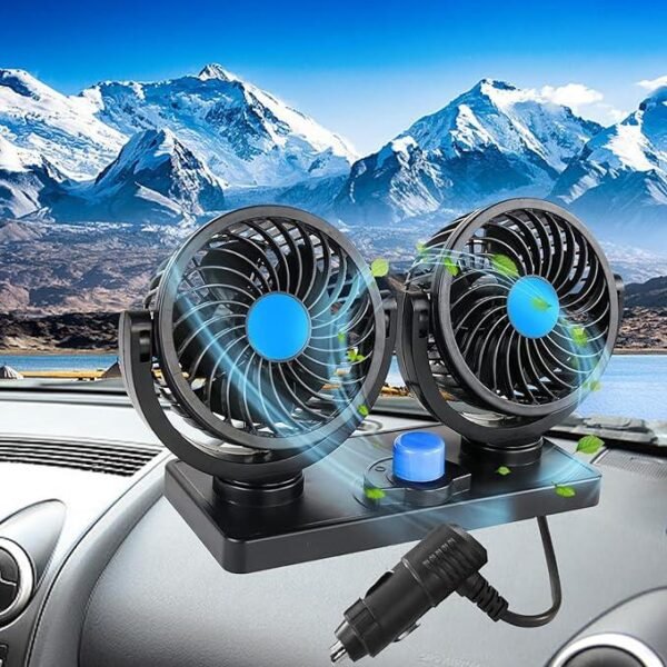 🌬️ Ventilador Doble para Coche – Potencia y Frescura en Movimiento
