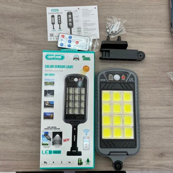 Luz solar para exteriores con sensor de movimiento mcon 3 modos, luz blanca, 144 LED - Imagen 6