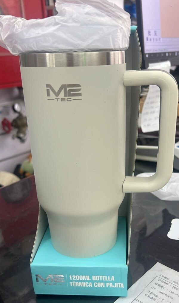 Botella Termo 1200 ml – Taza Térmica de Acero Inoxidable con Pajita, Aislamiento de Doble Pared, 100% a Prueba de Fugas - Imagen 9