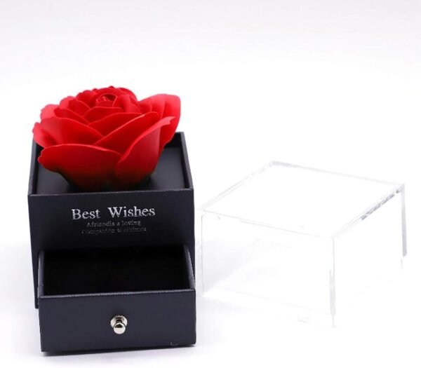 Rosa Eterna + Collar - Flor Preservada en Cúpula de Cristal - Imagen 3