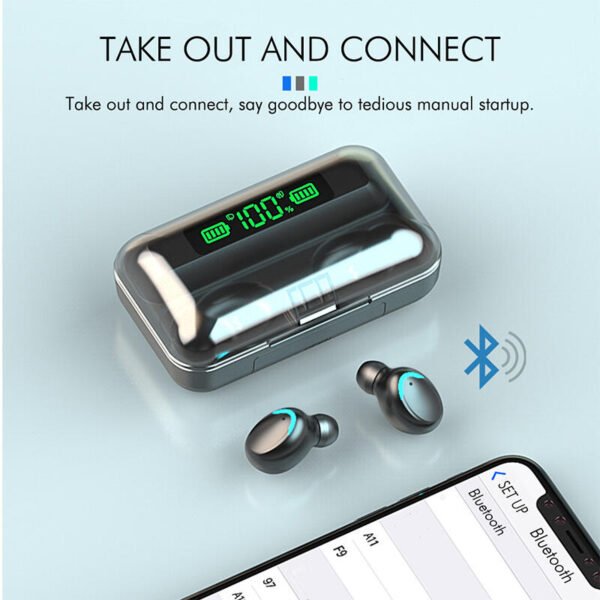 Auriculares inalámbricos F9 LED - Imagen 3