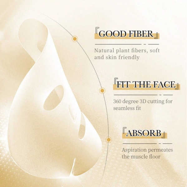 Mascarilla Facial de Oro 24K SAODER- 1 unidad - Imagen 4