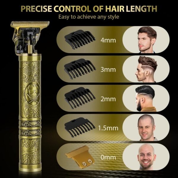 Juego de Corte de Pelo Profesional Inalámbrico Recargable con Motor de 7000 RPM GreenLyca - Imagen 3