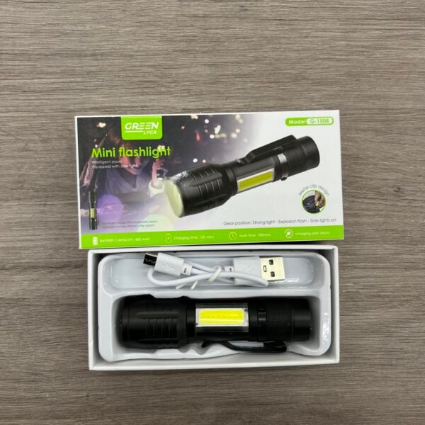 Mini linterna recargable zoom - Imagen 4