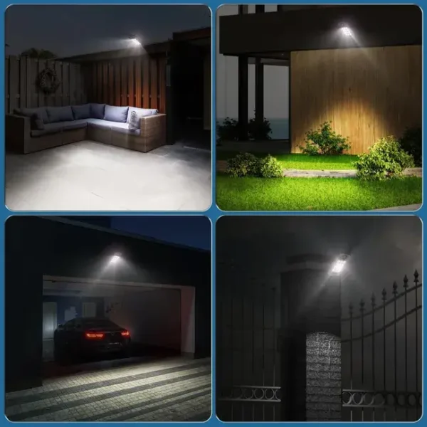 Luz solar para exteriores con sensor de movimiento mcon 3 modos, luz blanca, 144 LED - Imagen 4