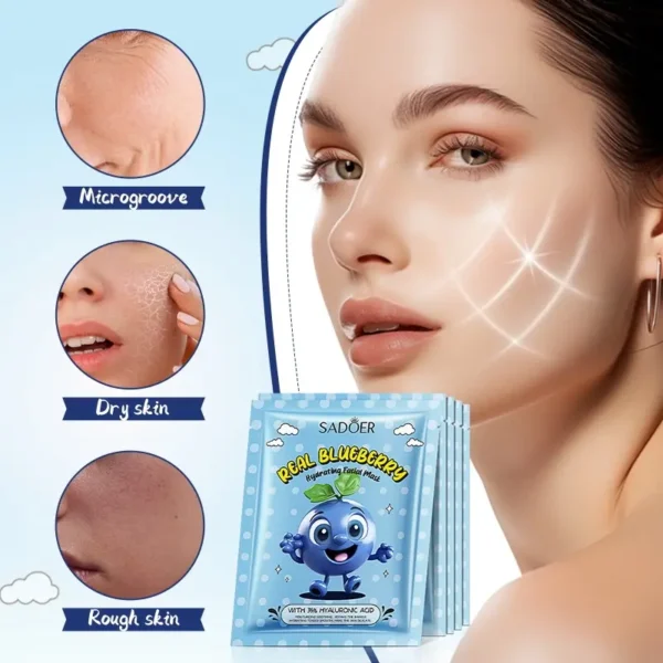 Mascarilla Facial Hidratante de Arándanos SADOER - Imagen 7
