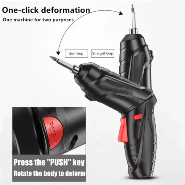 Destornillador Inalámbrico 4.8V con 47 Piezas – Herramienta Versátil para Todo Tipo de Trabajos - Imagen 7