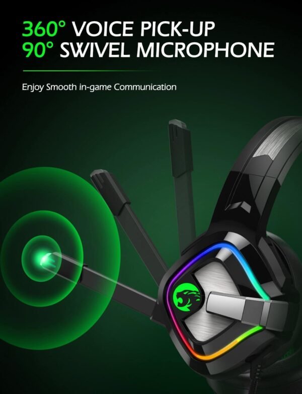 Cascos Gaming A66 con Luz RGB - Imagen 5