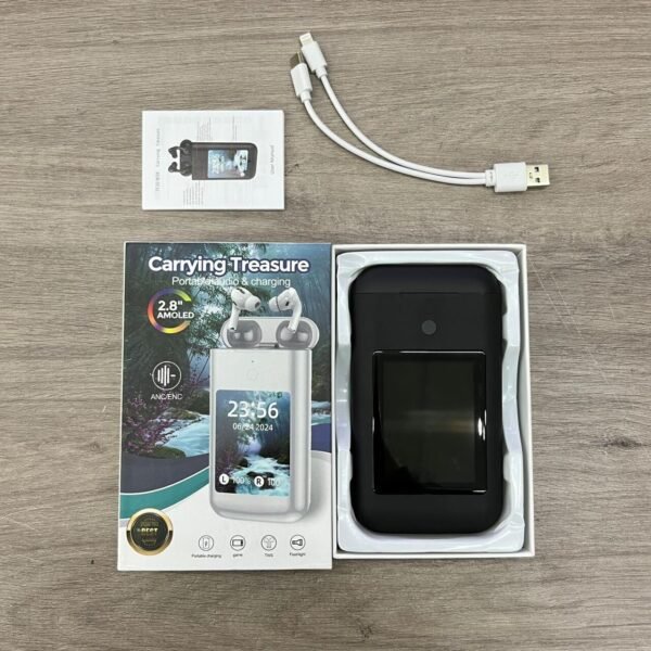 Powerbank con Auriculares TWS 8000mAh - Bluetooth v5.3, Pantalla LCD y Linterna Incorporada - Imagen 5
