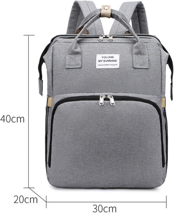 Mochila Mamá de Pañales Multifuncional Plegable - Cuna de Viaje y Estación de Cambio para Bebé, Estilo Unisex - Imagen 7