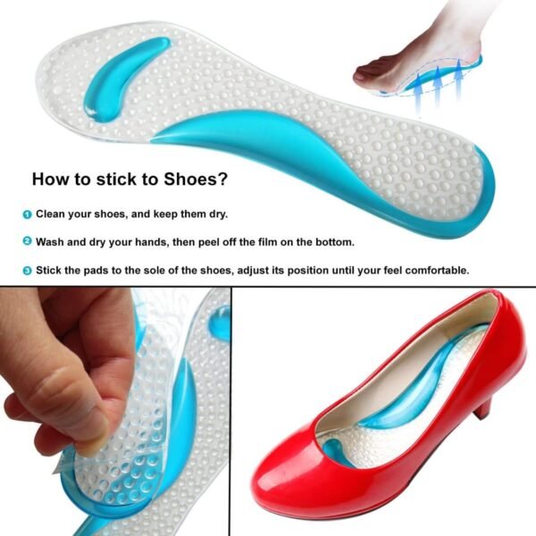 Plantillas de Masaje Nitouy Gel Pads Arch Metatarsal Support para Tacones Altos Sandalia - Imagen 3