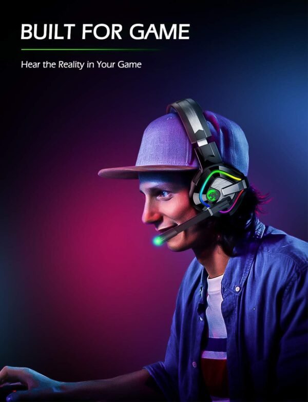 Cascos Gaming A66 con Luz RGB - Imagen 2