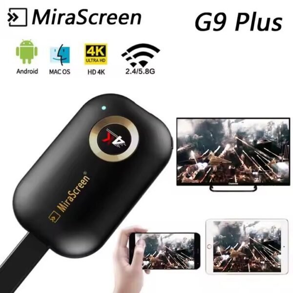 Mirascreen G9 Plus - Dongle Inalámbrico 4K con WiFi para TV
