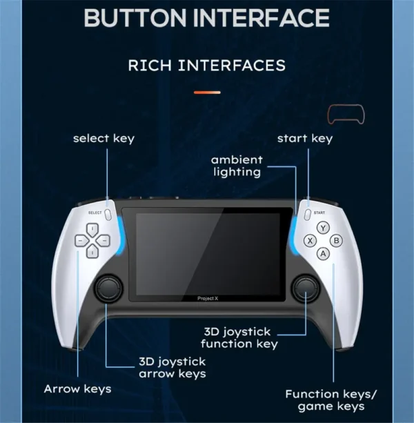 Consola de Juegos Portátil X9 - Pantalla IPS HD, Más de 20,000 Juegos - Imagen 5