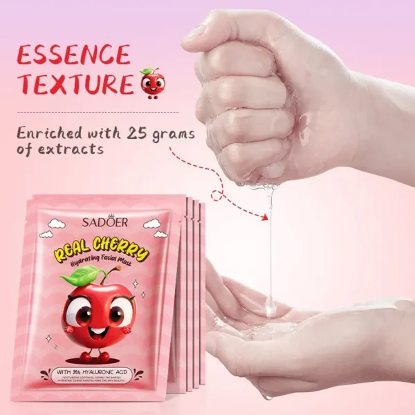 Mascarilla Facial Hidratante de Cereza SADOER - Imagen 4