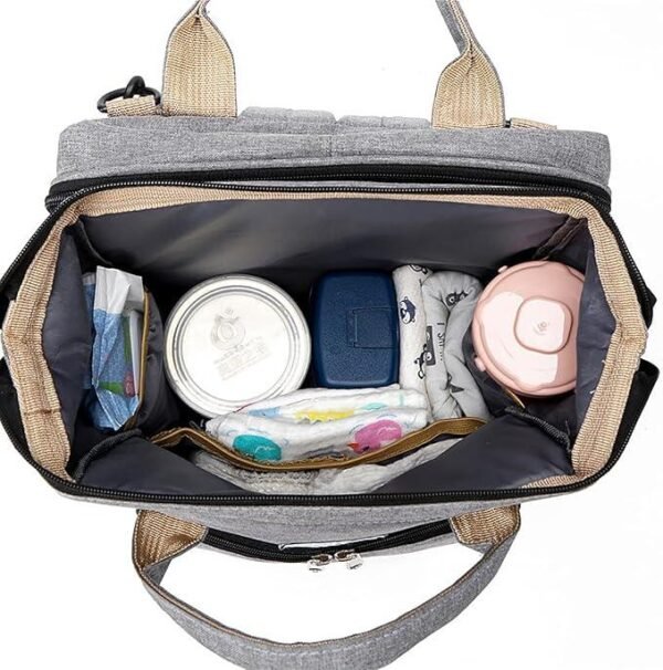 Mochila Mamá de Pañales Multifuncional Plegable - Cuna de Viaje y Estación de Cambio para Bebé, Estilo Unisex - Imagen 6