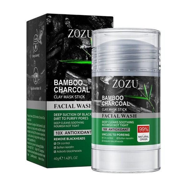 🖤 Mascarilla Facial de Arcilla en Barra con Carbón de Bambú (40gr) – Limpieza Profunda y Control de Grasa en un Formato Práctico