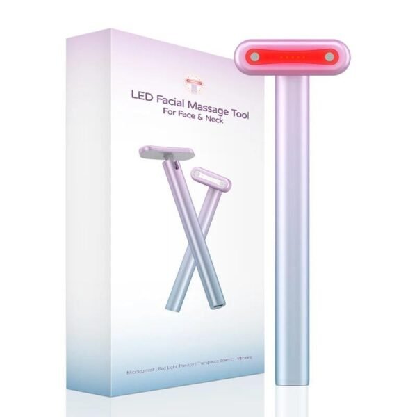 Masajeador Facial 4 en 1 con Luz Roja LED – El Secreto de un Rostro Radiante